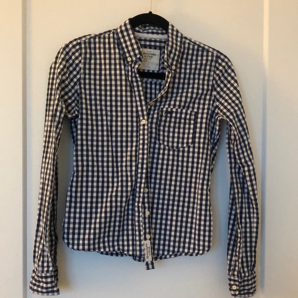 Abercrombie & Fitch Gingham Dress Shirt - Size S